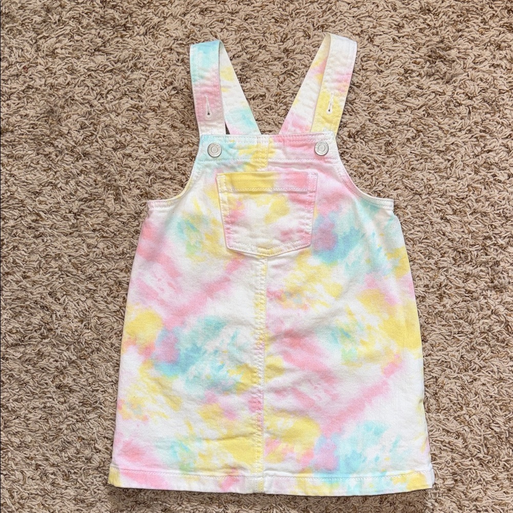 4t girls pastel tie dye denim jumper from Old Navy.